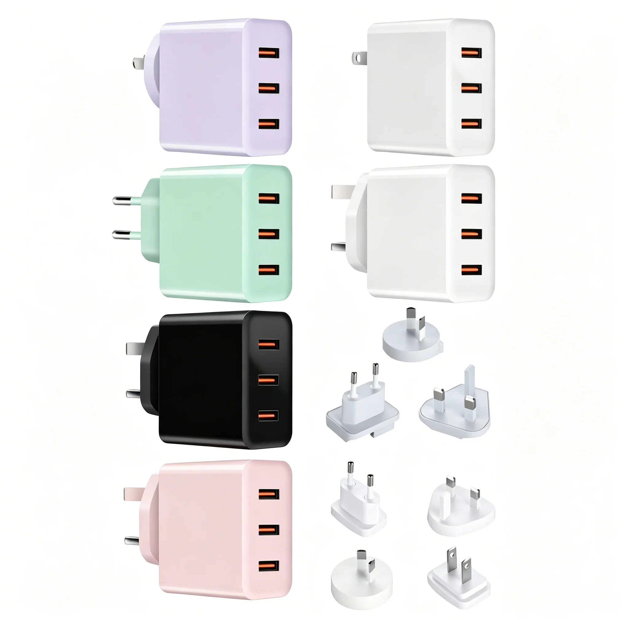 36AAA 36W USB-A GaN Charger with 3 port charging design