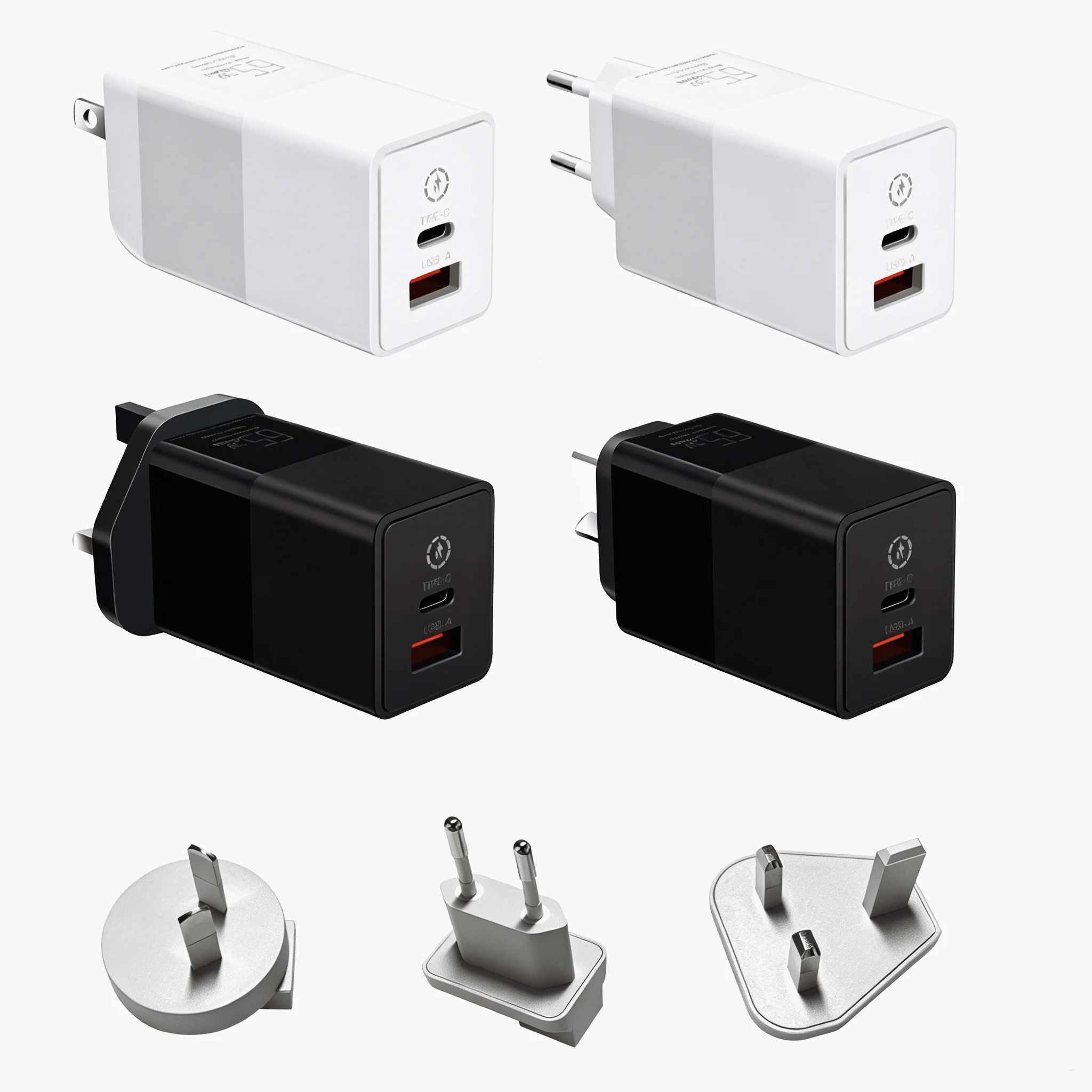 PD65CA 65W smart GaN Charger with adaptive power control technology