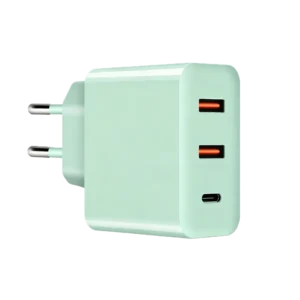 38CAA 38W GaN Charger with USB-C and dual USB-A ports