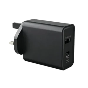 PD65CA 65W USB-C Charger with USB-C and USB-A output ports