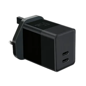PD65CC 65W GaN Charger with dual USB-C ports for fast charging