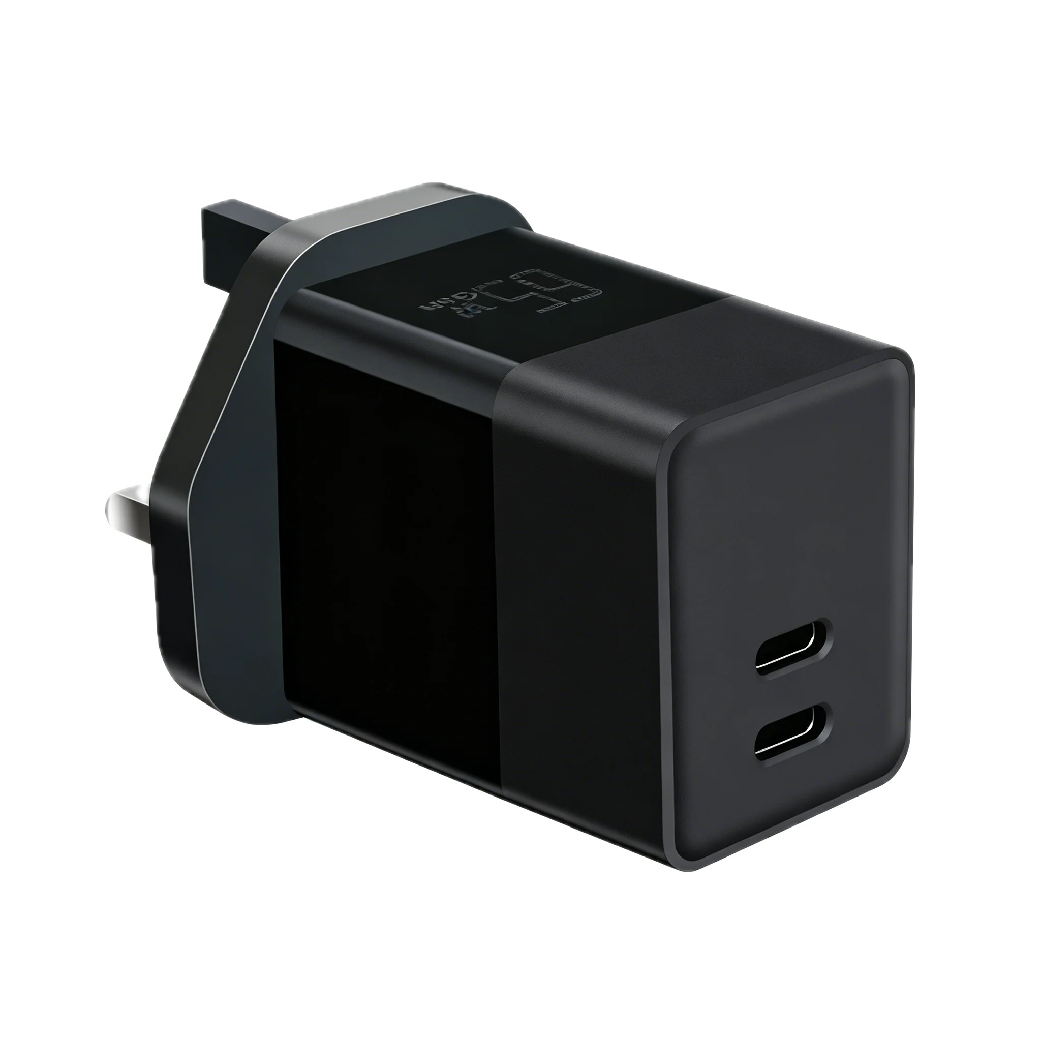 PD65CC 65W GaN Charger with dual USB-C ports for fast charging
