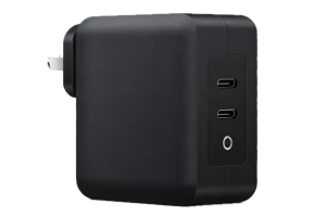 PD100CC 100W GaN Charger with dual USB-C ports for laptop fast charging