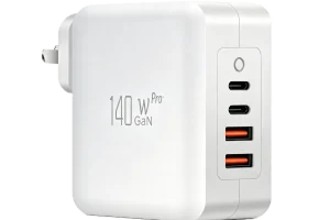PD140CCAA 140W GaN Charger with dual USB-C and dual USB-A ports