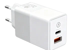 PD65CA 65W GaN Charger with intelligent synchronous USB-C and USB-A charging